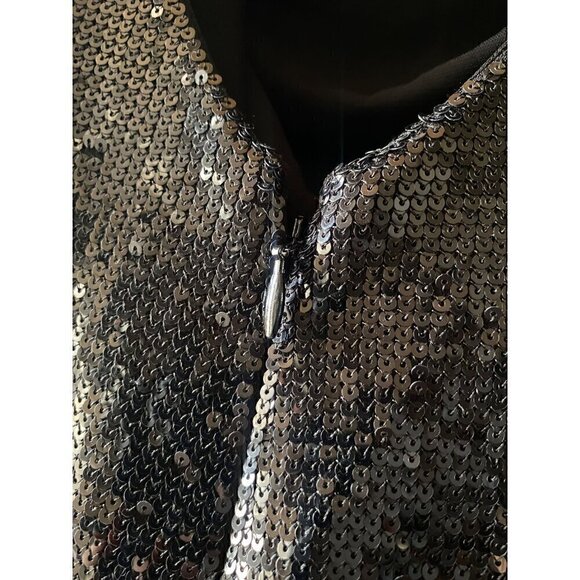 Ralph Lauren Purple Label Missandra Sequin Evening Dress Gown 16 Black Backless - Picture 7 of 16